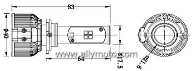 40W LED Headlight Cree 3C 9006